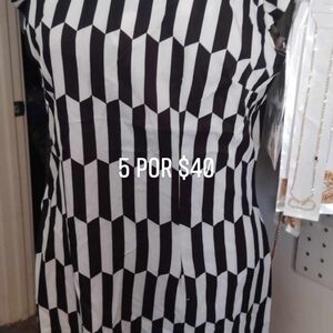 Black and White Geometric Dress